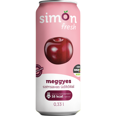 Simon gyümölcs fresh meggyfröccs szénsavas üditőital 330 ml