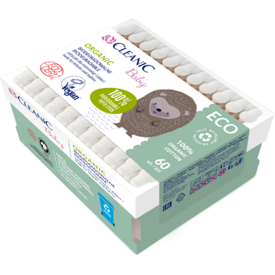 Cleanic baby eco organic biológiailag lebomló fültisztító 60 db