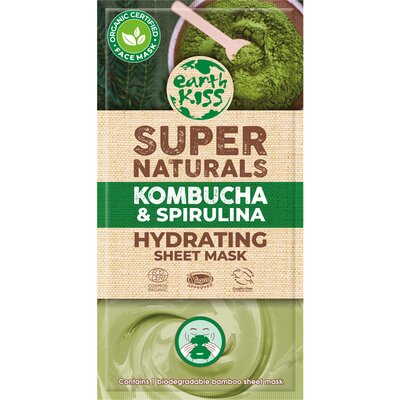 Earth Kiss supernaturals kombucha és spirulina textilmaszk 1 db