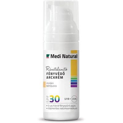 Medinatural spf30 ránctalanító fényvédő arckrém 50 ml