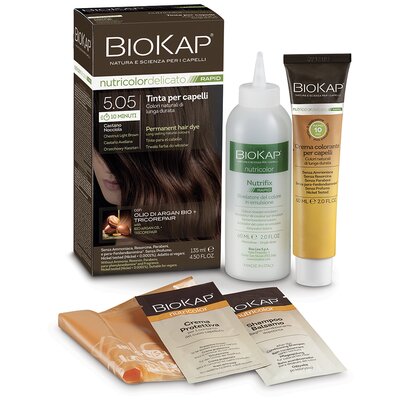 Biokap nutricolor rapid tartós hajfesték nr 5.05 chestnut light brown 135 ml