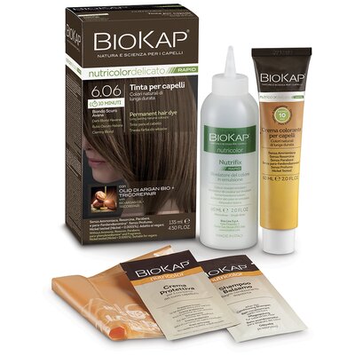 Biokap nutricolor rapid tartós hajfesték nr 6.06 dark blond havana 135 ml