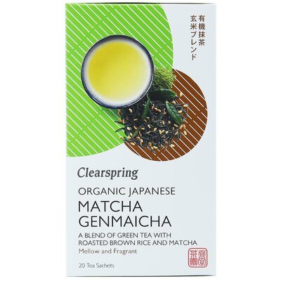 Clearspring bio japan matcha genmaicha tea 20x1,8 g 36 g