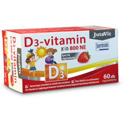 Jutavit d3-vitamin 800NE epres rágótabletta 60 db