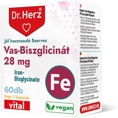 Dr.herz vas-biszglicinát 28mg kapszula 60 db