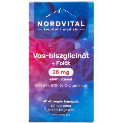 Nordvital vas-biszglicinát vegán kapszula 60 db