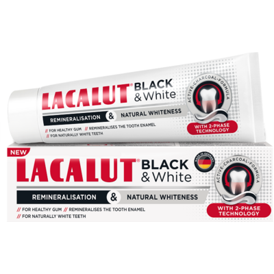 Lacalut fogkrém black & white 75 ml