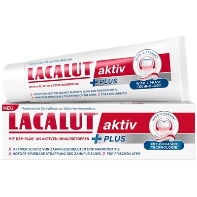 Lacalut aktiv fogkrém plus 75 ml