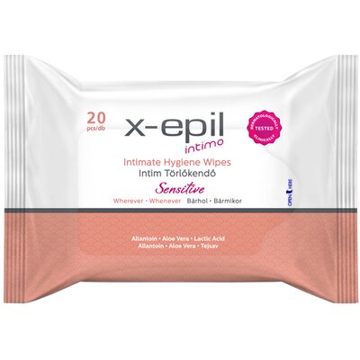 X-Epil intimo intim törlőkendő-sensitive 20 db