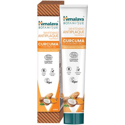 Himalaya botanique natúr kurkumás fehérítő, lepedékeltávolító fogkrém 75 ml