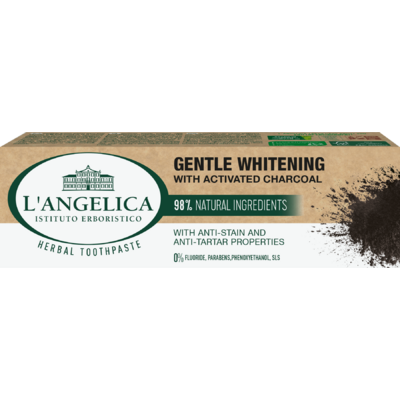 Langelica herbal fogkrém gentle whitening aktív szén 75 ml