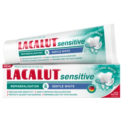 Lacalut sensitive repair effect & gentle white fogkrém 75 ml