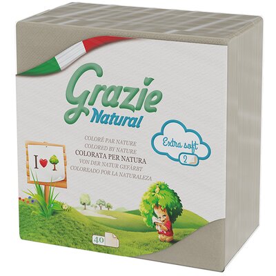 Grazie Natural szalvéta 2 rétegű 40 db