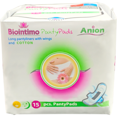 Biointimo panty pads hosszított szárnyas tisztasági betét 15 db