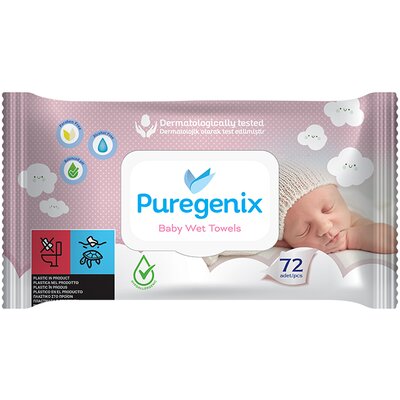 Puregenix nedves baba popsitörlő 72 db