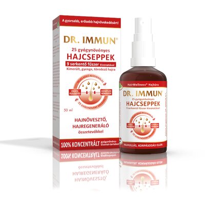 Dr.immun 25 gyógynövényes hajcseppek 9 serkentő fűszer kivonattal 50 ml