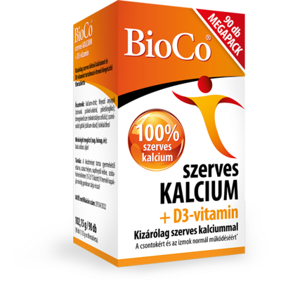 Bioco szerves kalcium+d3-vitamin megapack tabletta 90 db