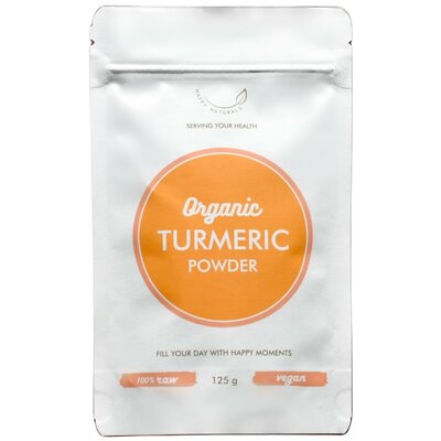 Happy Naturals organic kurkuma por 125 g