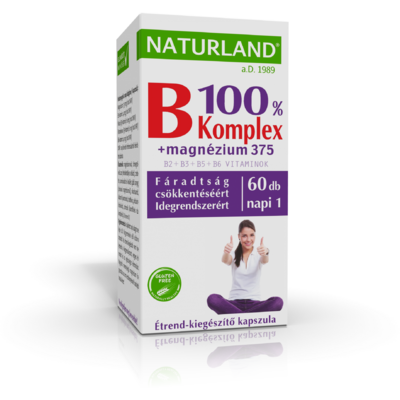 Naturland b 100% komplex+magnézium 375 kapszula 60 db