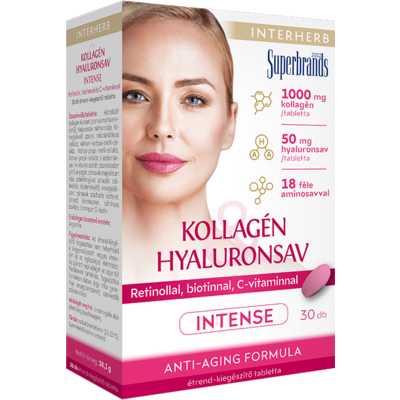 Interherb kollagén és hyaluronsav szépségformula intense tabletta 30 db