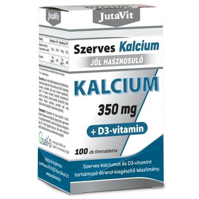 Jutavit szerves kalcium 350mg+d3 vitamin tabletta 100 db