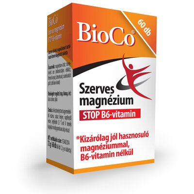 Bioco szerves magnézium stop b6-vitamin tabletta 60 db