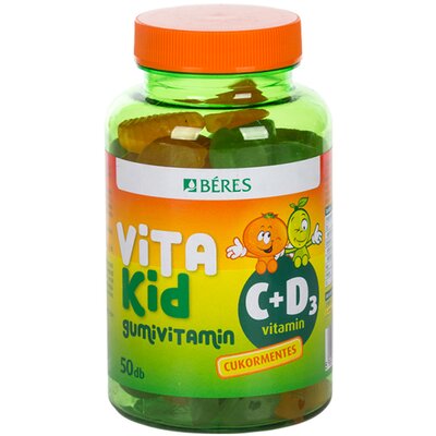 Béres vitakid c+d gumivitamin gumitabletta 50 db