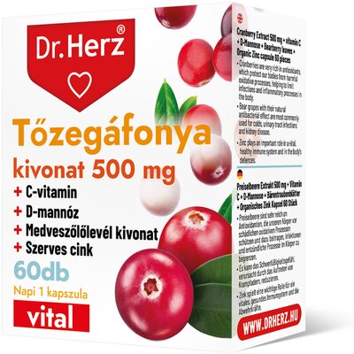 Dr.herz tőzegáfonya kivonat 500 mg kapszula 60 db