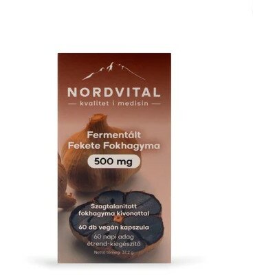 Nordvital fermentált fekete fokhagyma kapszula 60 db