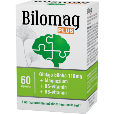 Bilomag plus 110mg gingko biloba kivonatot tartalmazó étrend-kiegészítő kapszula 60 db