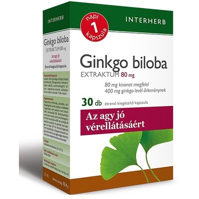 Interherb napi1 ginkgo biloba extraktum 80mg kapszula 30 db