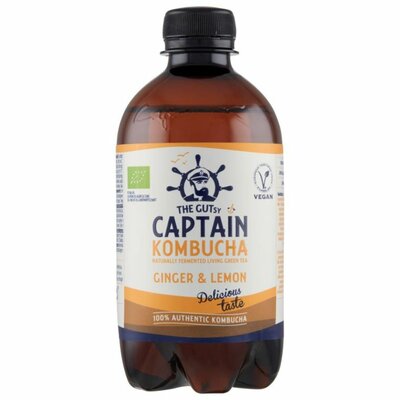 Captain bio kombucha élőflórás ital gyömbér-citrom 400 ml