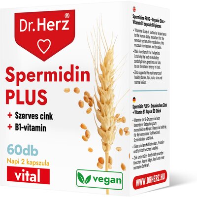 Dr.herz spermidin+b1-vitamin+szerves cink kapszula 60 db