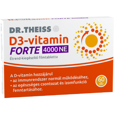 Dr.Theiss d3-vitamin forte étrend-kiegészítő filmtabletta 4000ne 60 db