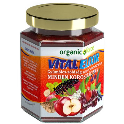 Organic force vital elixír gyümölcs-zöldség szuperkoncentrátum minden korosztálynak 210 g