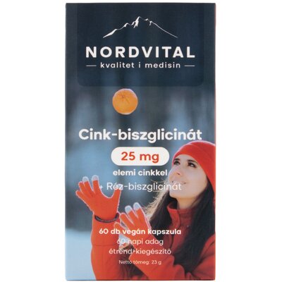 Nordvital cink-biszglicinát+réz kapszula 60 db