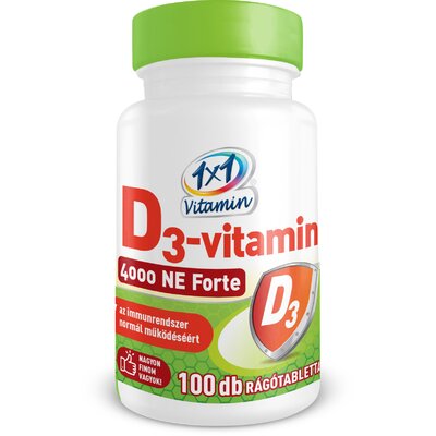 1x1 vitamin d3-vitamin 4000IU rágótabletta 100 db