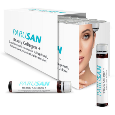 Parusan beauty collagen+ ivóampulla kollagénnel,hialuronsavval, vitaminokkal és cinkkel étrend-kiegészítő 28 db