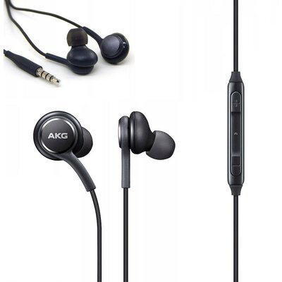 Vezetékes sztereó fülhallgató, 3.5 mm jack, felvevő gomb, Samsung - AKG, fekete, gyári