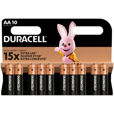 Duracell extra tartós ceruza elem AA 10db-os