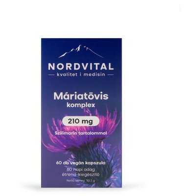 Nordvital máriatövis komplex 210mg kapszula 60 db