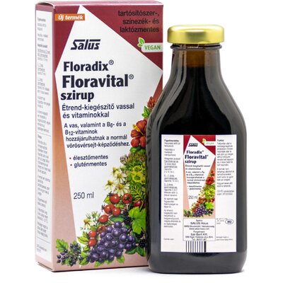 Salus floradix floravital szirup vassal és b-vitaminokkal 250 ml