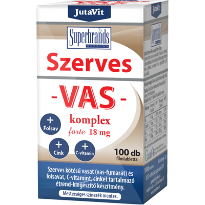 Jutavit szerves vas komplex forte 18 mg 100 db