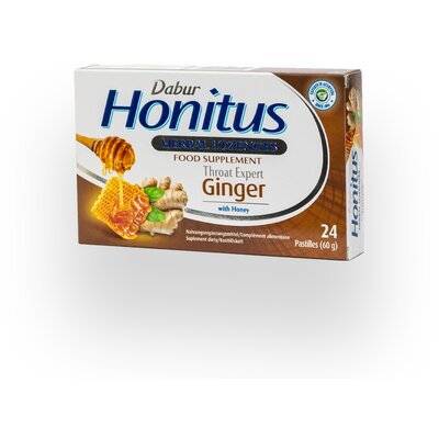 Dabur honitus ginger gyömbér ízű gyógynövényes szopogató tabletta 24 db