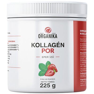 Organika kollagén italpor eper ízű 225 g