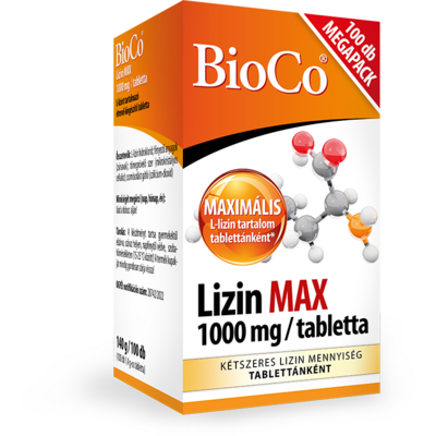 Bioco lizin max 1000mg megapack tabletta 100 db