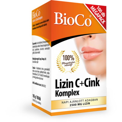 Bioco lizin c+cink komplex megapack tabletta 100 db