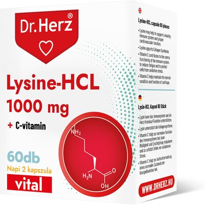 Dr.herz lysine-hcl+c-vitamin kapszula 60 db