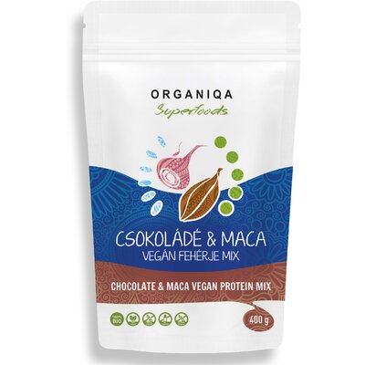 Organiqa bio csokoládé-maca vegán fehérje 400 g