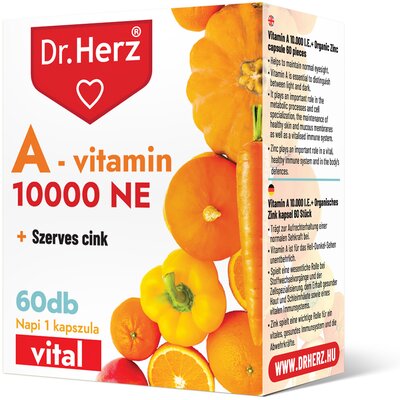 Dr.herz a-vitamin 10000NE+szerves cink kapszula 60 db